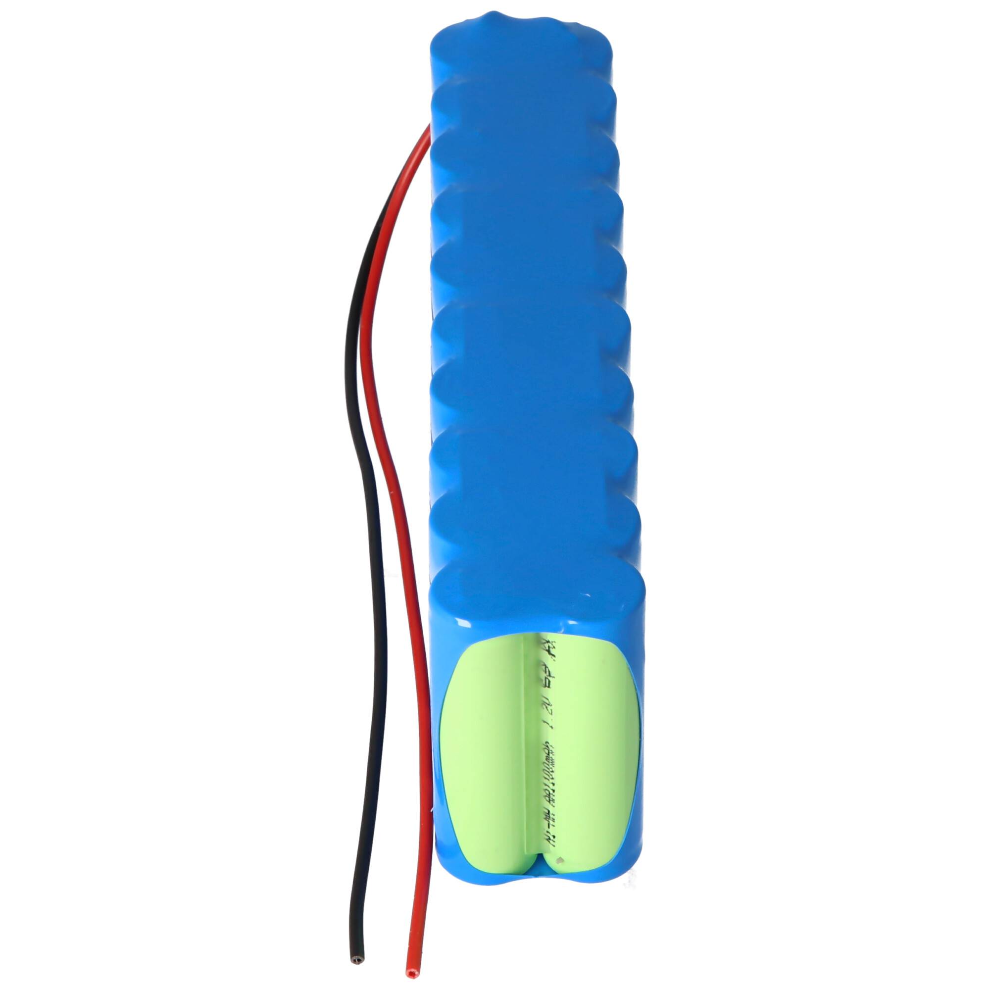 Akkupack NiMH 24V 1100mAh F2x10 WP1100AA mit 200mm Kabel 0,75mm² Abmessungen Länge 141mm Breite 29mm Höhe 49mm Gewicht 4