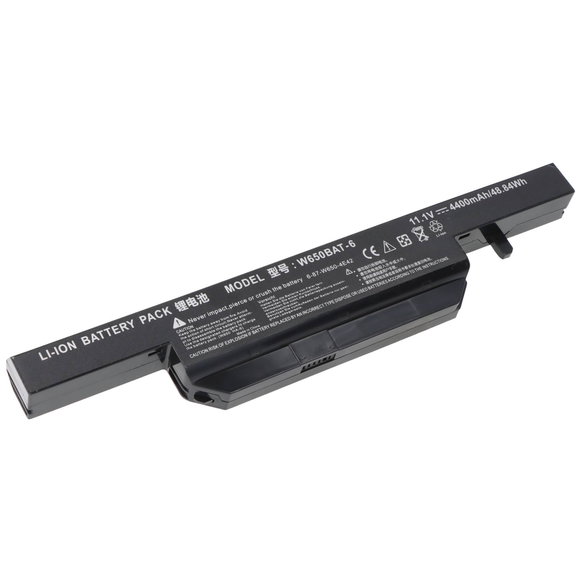 Schwarzes Laptop-Lithium-Ionen-Akku mit Etikett „LI-ION BATTERY PACK