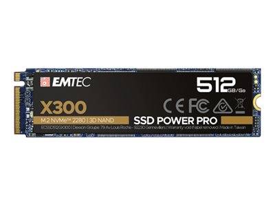 EMTEC Power Pro X300 - SSD - 512 GB - intern - M.2 2280 - PCIe 3.0 x4 (NVMe)