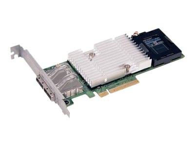 Eine PCI-Erweiterungskarte mit einem großen weißen Kühlkörper und einer Metallhalterung, auf weißem Hintergrund dargestellt.