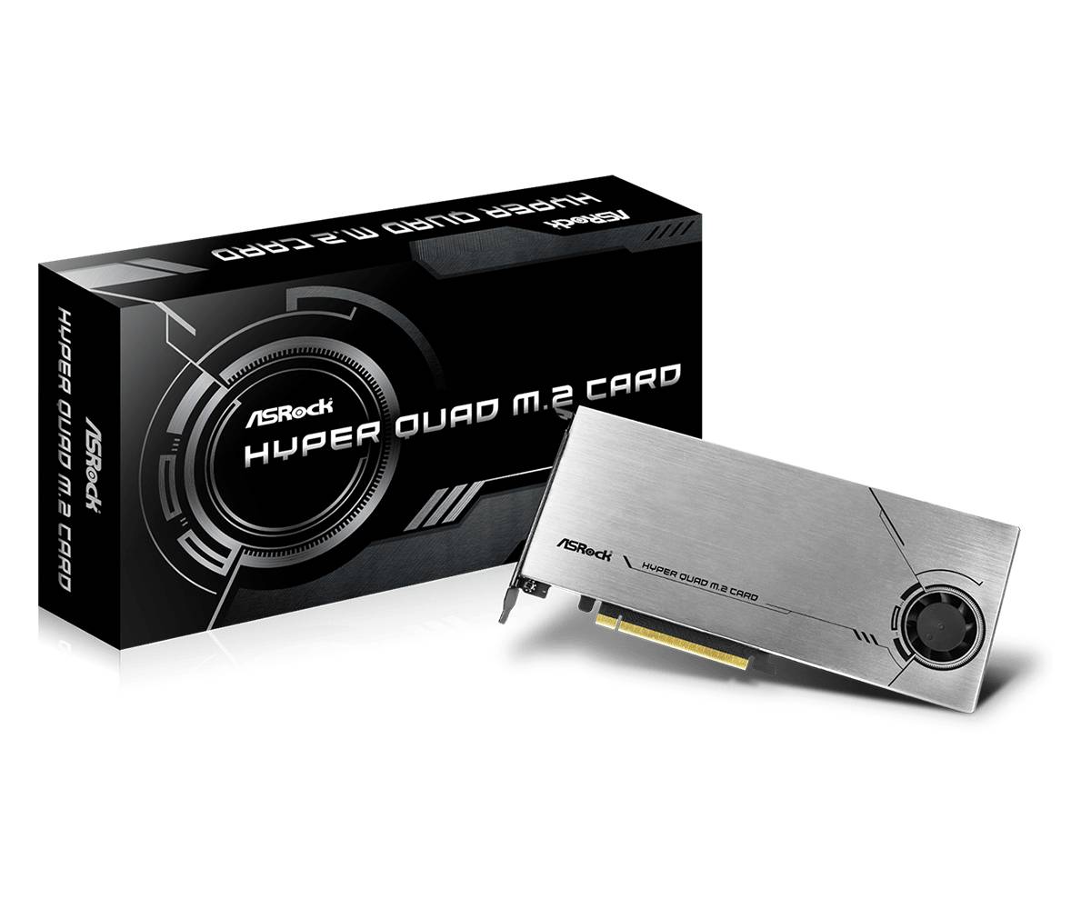 ASRock HYPER QUAD M.2 CARD - Schnittstellenadapter