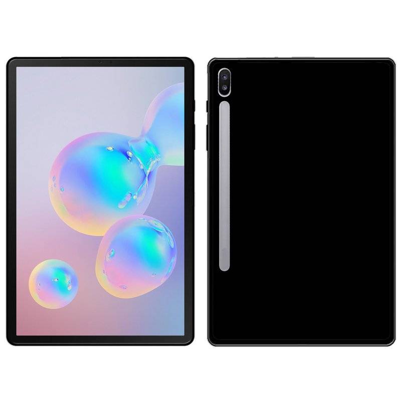 Silikonhülle Bumper Schwarz für SAMSUNG GALAXY TAB S6 (T865/T860) Case TPU Soft Handyhülle Cover Schutzhülle
