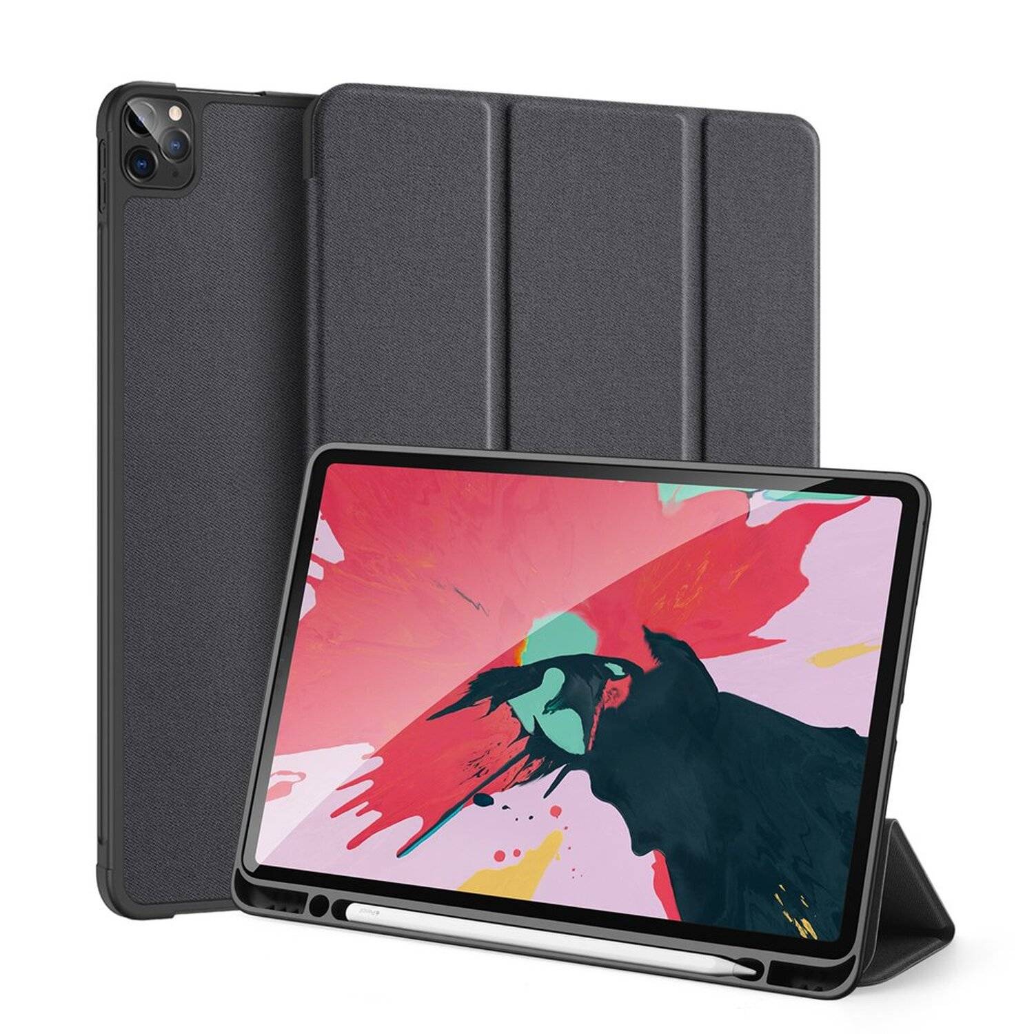 DUX DUCIS Buch Tasche Hartschale mit Smart Sleep Standfunktion für Apple iPad Pro 11" ( 2020 ) Tablethülle Schwarz