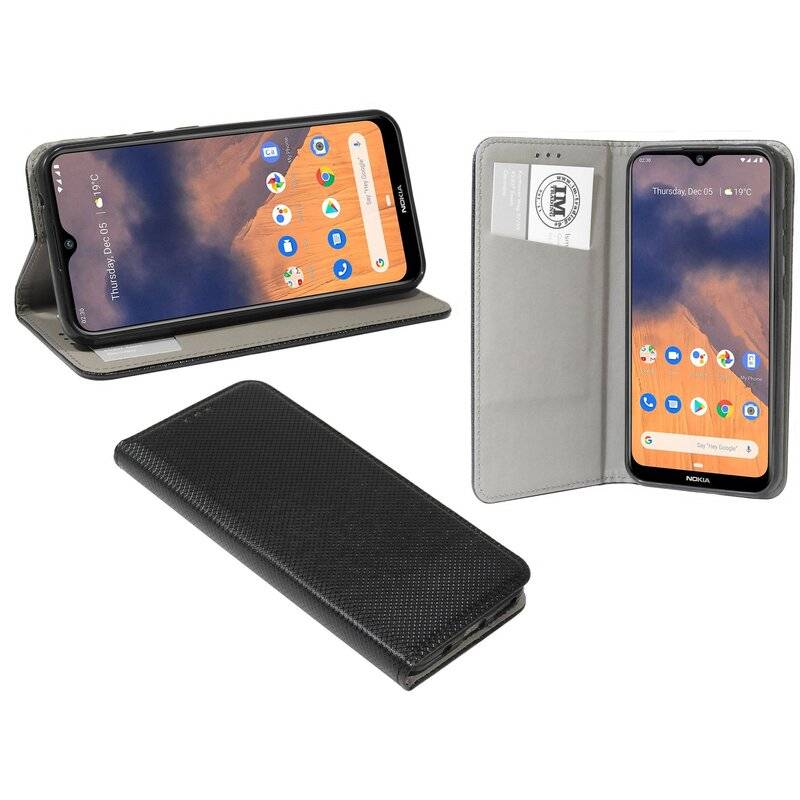 Buch Tasche "Smart" für NOKIA 2.3 Handy Hülle Etui Brieftasche Schutzhülle mit Standfunktion, Kartenfach Schwarz