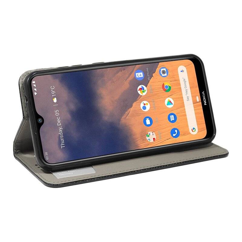 Buch Tasche "Smart" für NOKIA 2.3 Handy Hülle Etui Brieftasche Schutzhülle mit Standfunktion, Kartenfach Schwarz