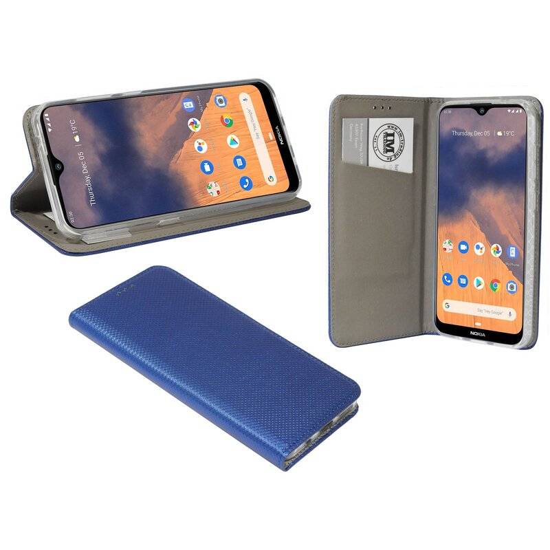 Buch Tasche "Smart" für NOKIA 2.3 Handy Hülle Etui Brieftasche Schutzhülle mit Standfunktion, Kartenfach Blau