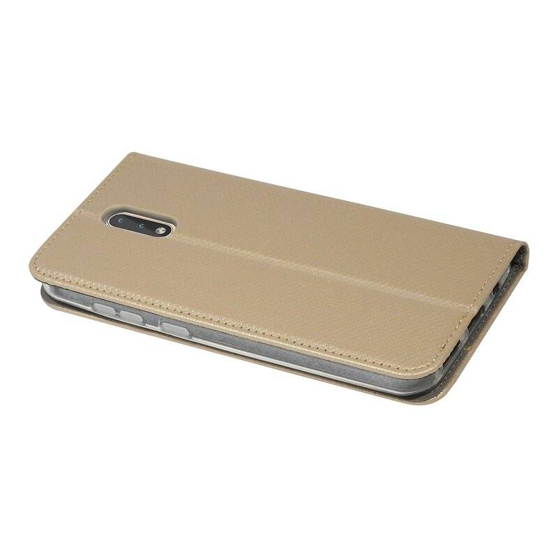 Buch Tasche "Smart" für NOKIA 2.3 Handy Hülle Etui Brieftasche Schutzhülle mit Standfunktion, Kartenfach Gold