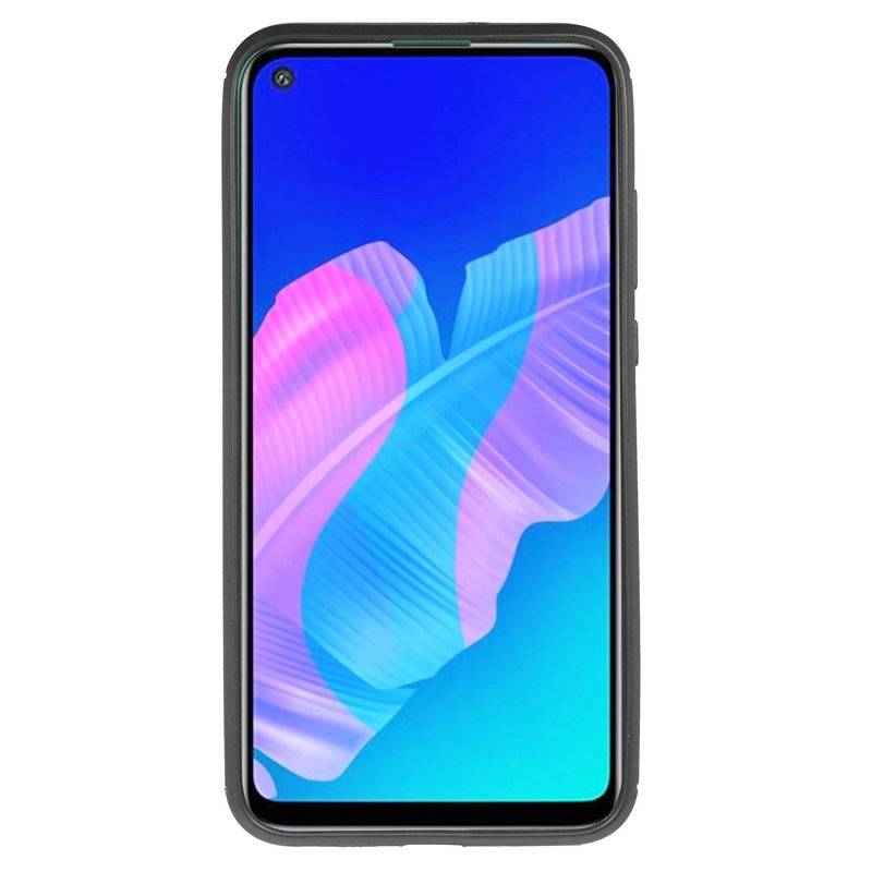 Silikonhülle Bumper Carbon für HUAWEI P40 LITE E Case TPU Soft Handyhülle Cover Schutzhülle Schwarz