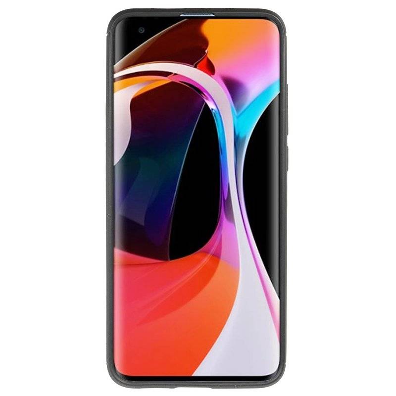 Silikonhülle Bumper Carbon für XIAOMI MI 10 PRO Case TPU Soft Handyhülle Cover Schutzhülle Schwarz