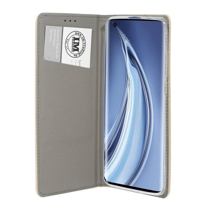 Buch Tasche "Smart" für XIAOMI MI 10 Handy Hülle Etui Brieftasche Schutzhülle mit Standfunktion, Kartenfach Gold