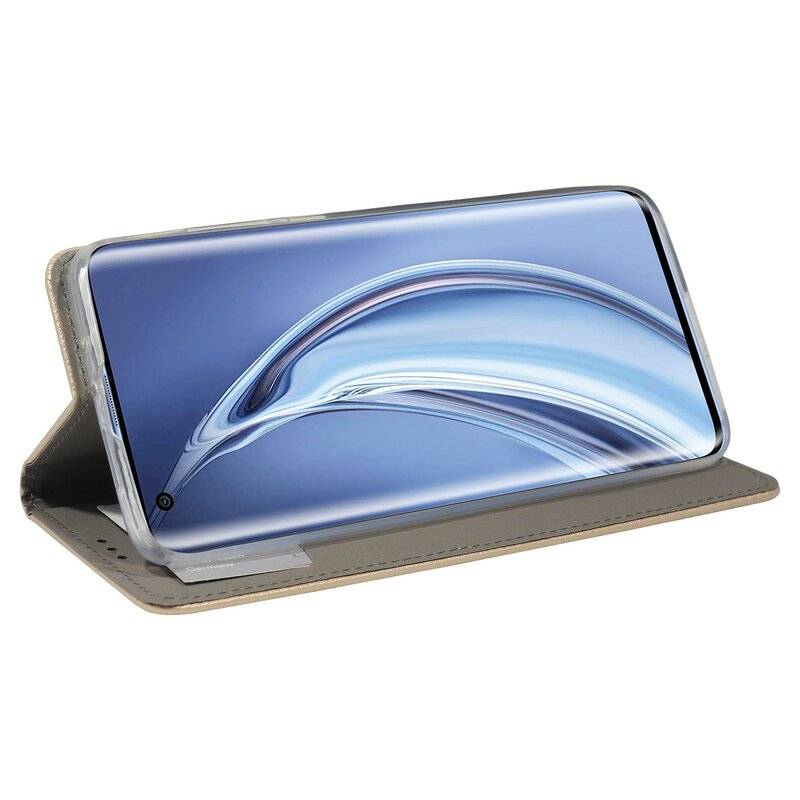 Buch Tasche "Smart" für XIAOMI MI 10 Handy Hülle Etui Brieftasche Schutzhülle mit Standfunktion, Kartenfach Gold
