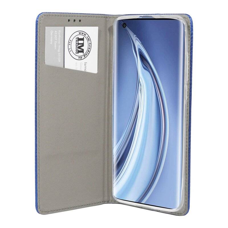 Buch Tasche "Smart" für XIAOMI MI 10 PRO Handy Hülle Etui Brieftasche Schutzhülle mit Standfunktion, Kartenfach Blau