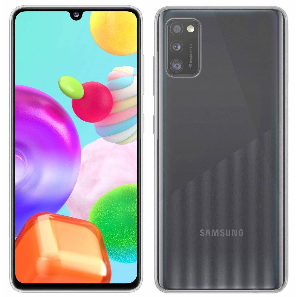Silikonhülle Basic für Samsung Galaxy A41 (A415F) Case TPU Soft Handy Cover Schutz Transparent