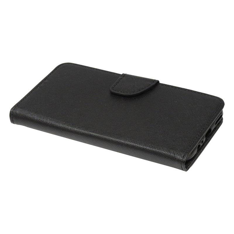 Buch Tasche "Fancy" für HUAWEI P40 LITE E Handy Hülle Etui Brieftasche Schutzhülle mit Standfunktion, Kartenfach Schwarz