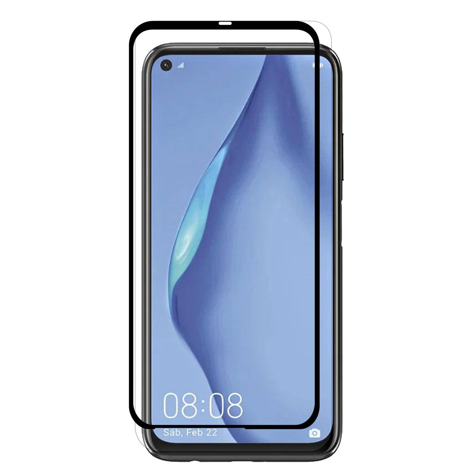 5D Schutz Glas für HUAWEI P40 LITE E Curved Schutz Folie Vollständig Klebend und Abdeckung Full Glue