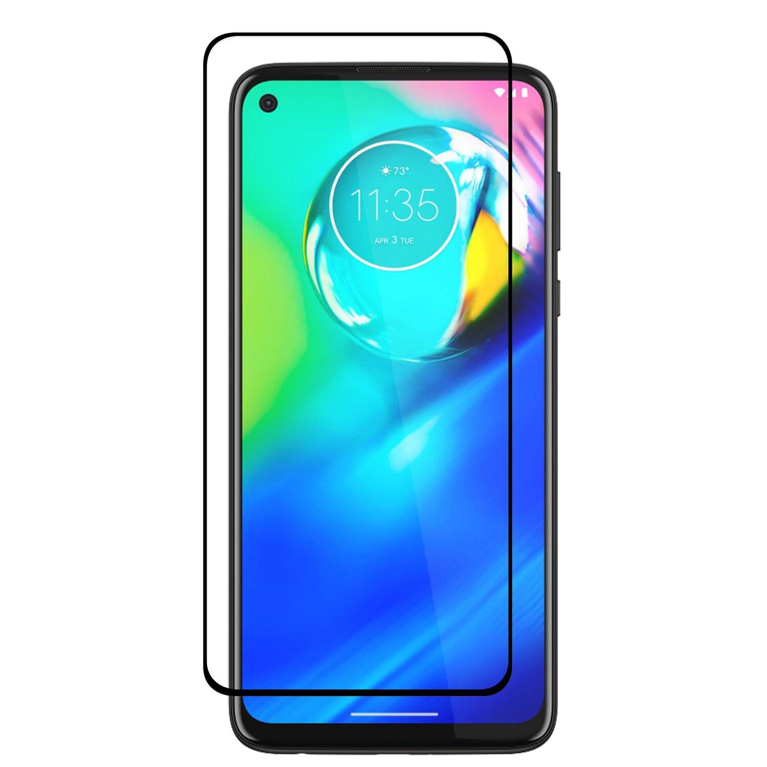 5D Schutz Glas für MOTOROLA MOTO G8 POWER Curved Schutz Folie Vollständig Klebend und Abdeckung