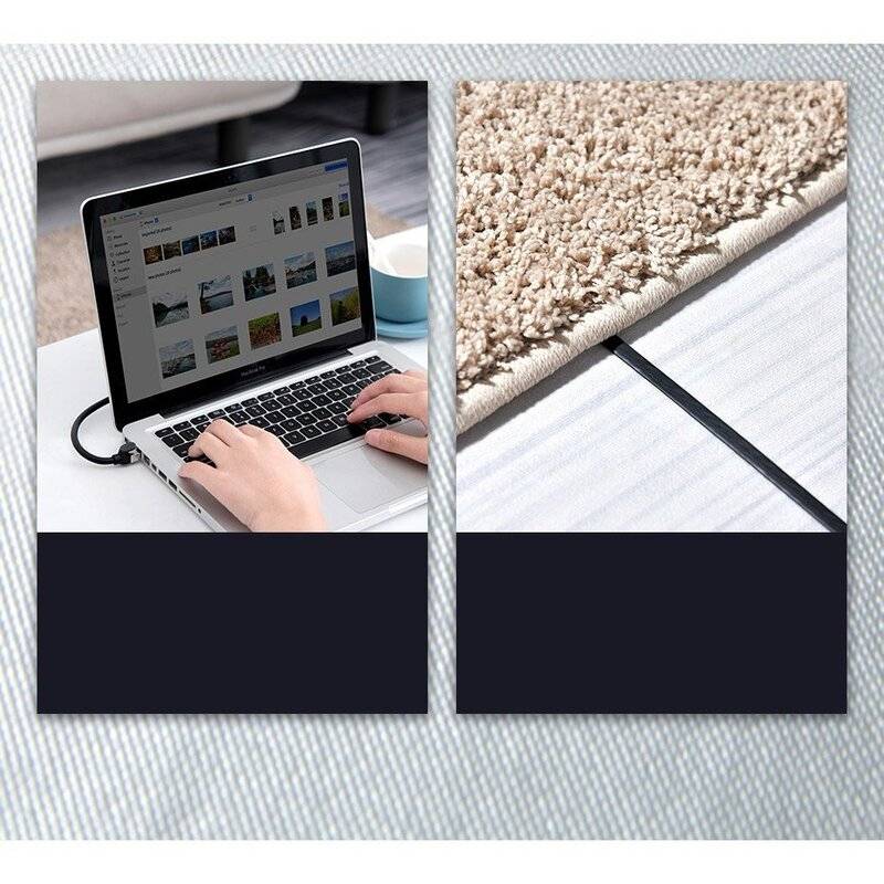 Baseus flaches LAN Kabel Internetkabel Ethernet patchcord RJ45 Cat 6 1000Mbp 3m