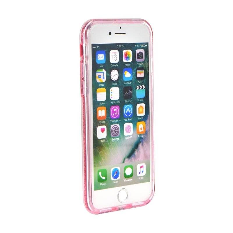 Forcell Shining Silikonhülle Cover Bumper Zubehör für Huawei P40 Lite E Schutzhülle Soft Case Schutz Motiv in Rosa