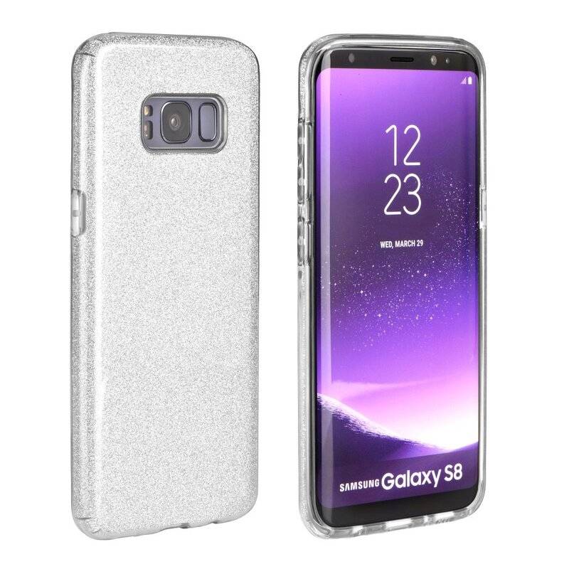 Forcell Shining Silikonhülle Cover Bumper Zubehör für Huawei P40 Lite E Schutzhülle Soft Case Schutz Motiv in Silber