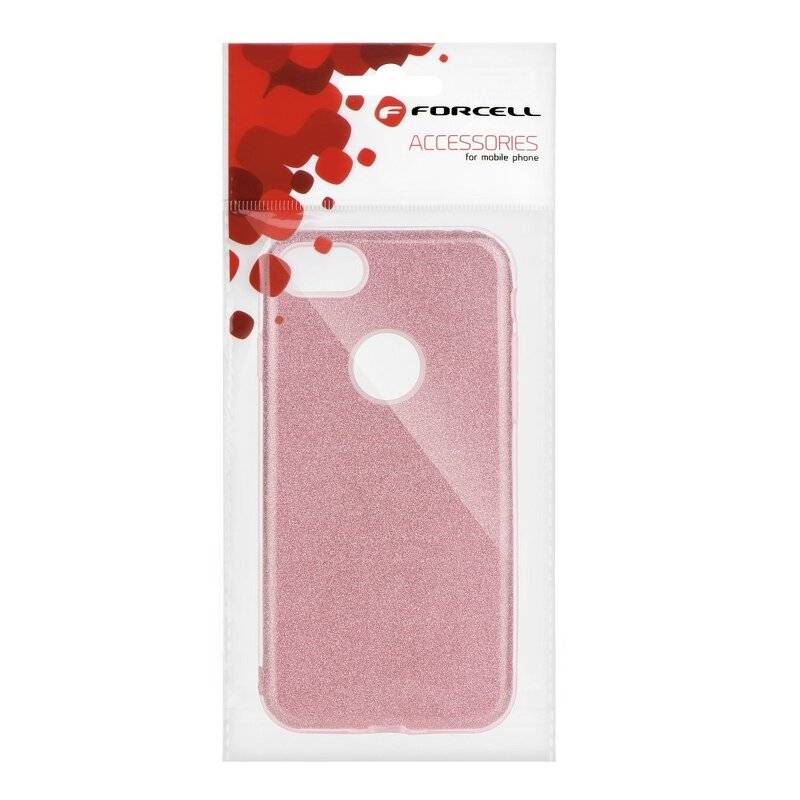 Forcell Shining Silikonhülle Cover für Samsung Galaxy A41 (A415F) Schutzhülle Soft Case Schutz Motiv in Rosa