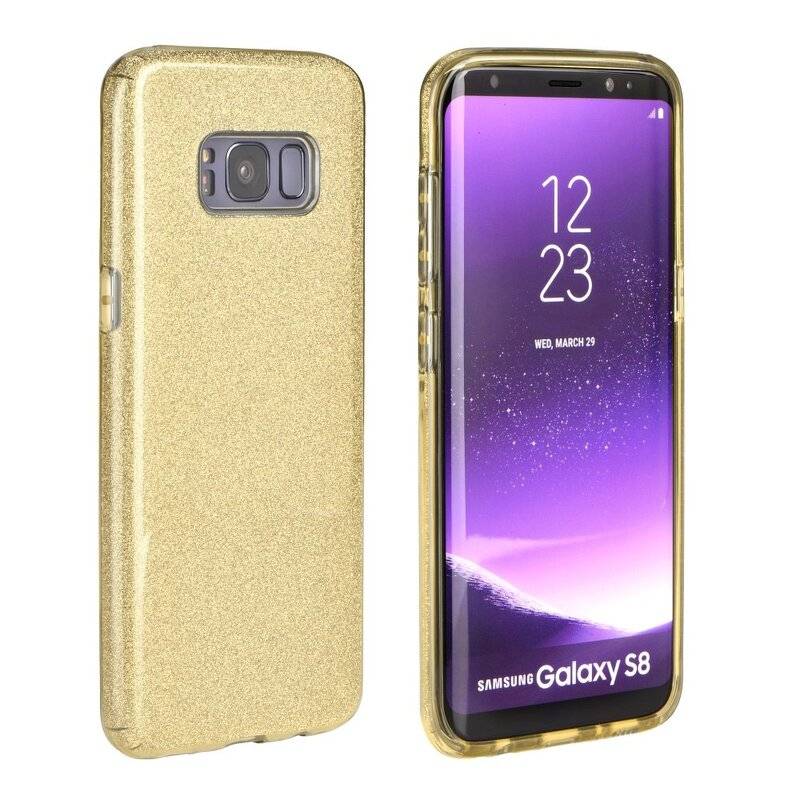 Forcell Shining Silikonhülle Cover für Samsung Galaxy A41 (A415F) Schutzhülle Soft Case Schutz Motiv in Gold