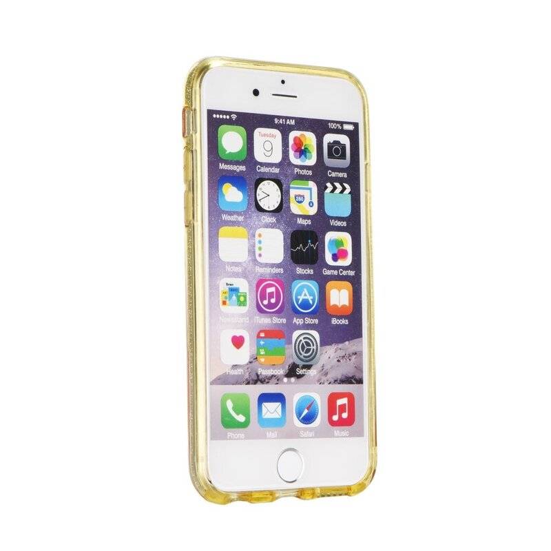 Forcell Shining Silikonhülle Cover für Samsung Galaxy A41 (A415F) Schutzhülle Soft Case Schutz Motiv in Gold