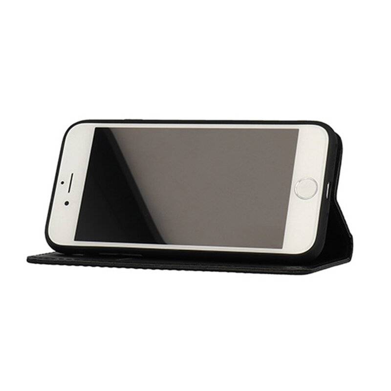 Vennus Twin 2in1 Buch Leder Tasche Schutz Flip Case Standfunktion Cover Handytasche Schale Etui Schwarz für Samsung Galaxy A6 Plus A605F