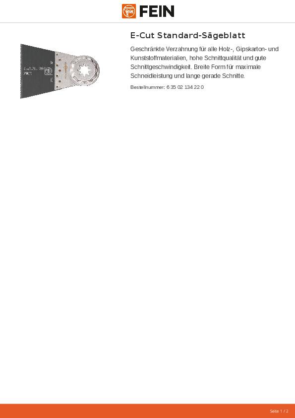 Sägeblatt E-Cut Stand.B.65mm StarlockPlus 3 St./Karte FEIN