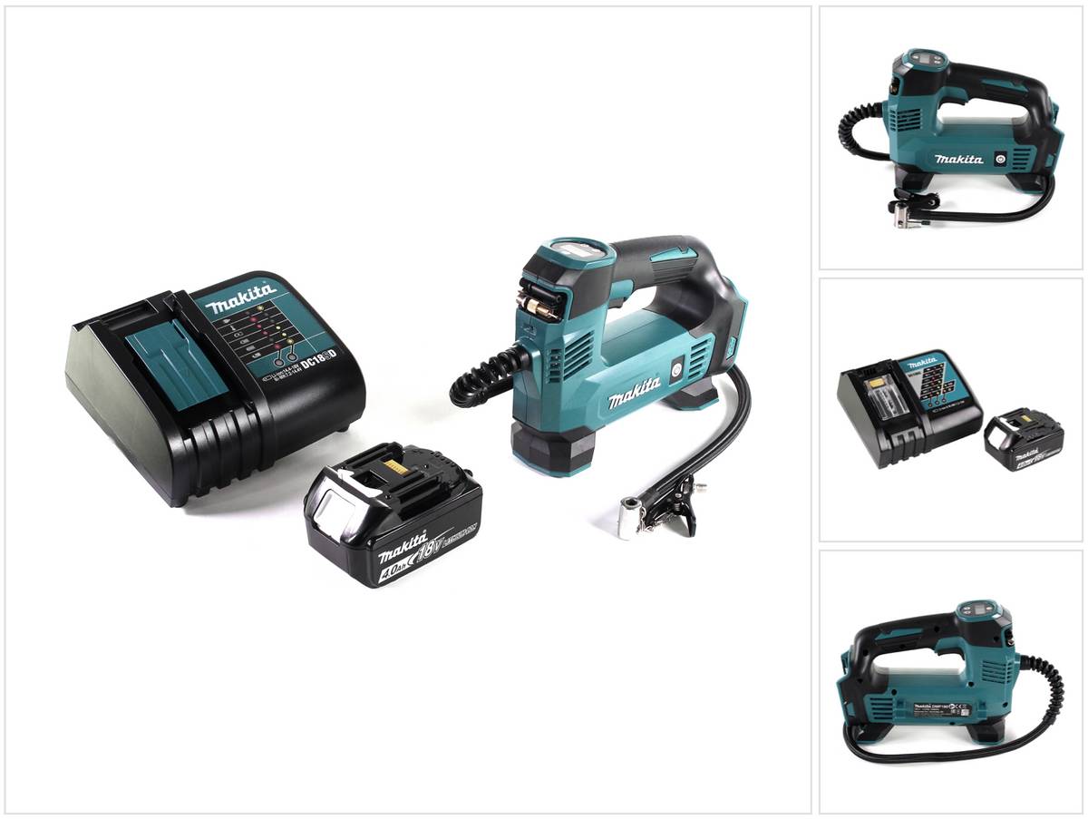 Makita DMP 180 RM1 Akku Kompressor 18 V 8,3 bar + 1x Akku 4,0 Ah + Ladegerät
