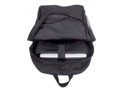 Manhattan Knappack Backpack 15.6", Black, LOW COST, Lightweight, Internal Laptop Sleeve, Accessories Pocket, Padded Adjustable Shoulder Straps