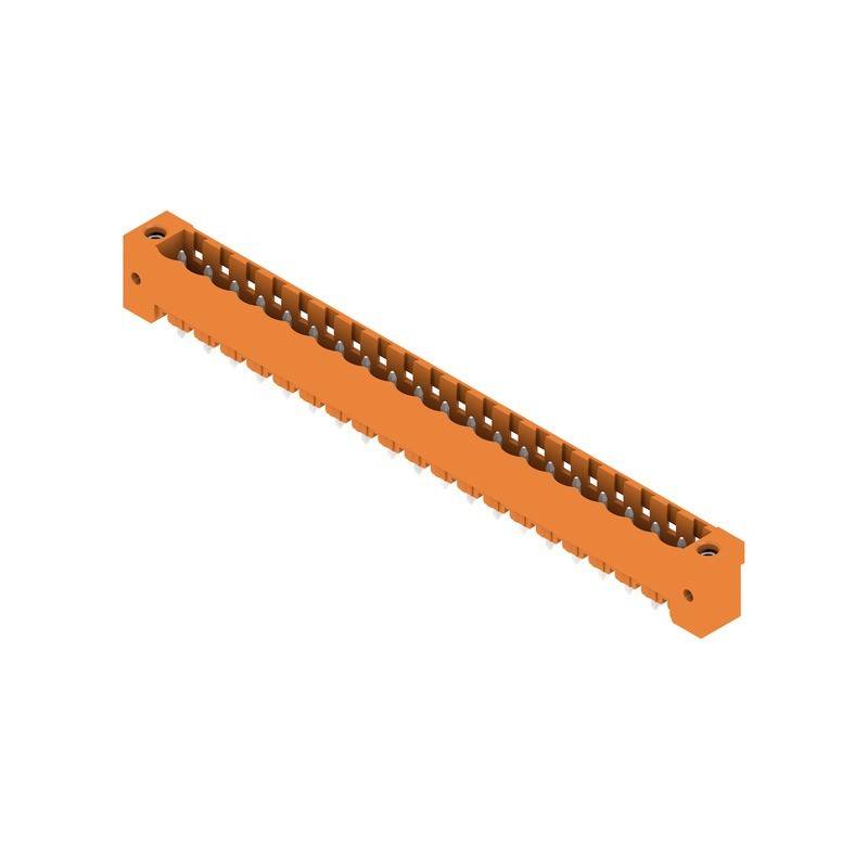 „Eine orangefarbene 40-Positionen-Winkel-Arretierungshalterung, die in einem industriellen oder mechanischen Kontext verwendet wird, die ihre Struktur und Ausrichtungslöcher zeigt.