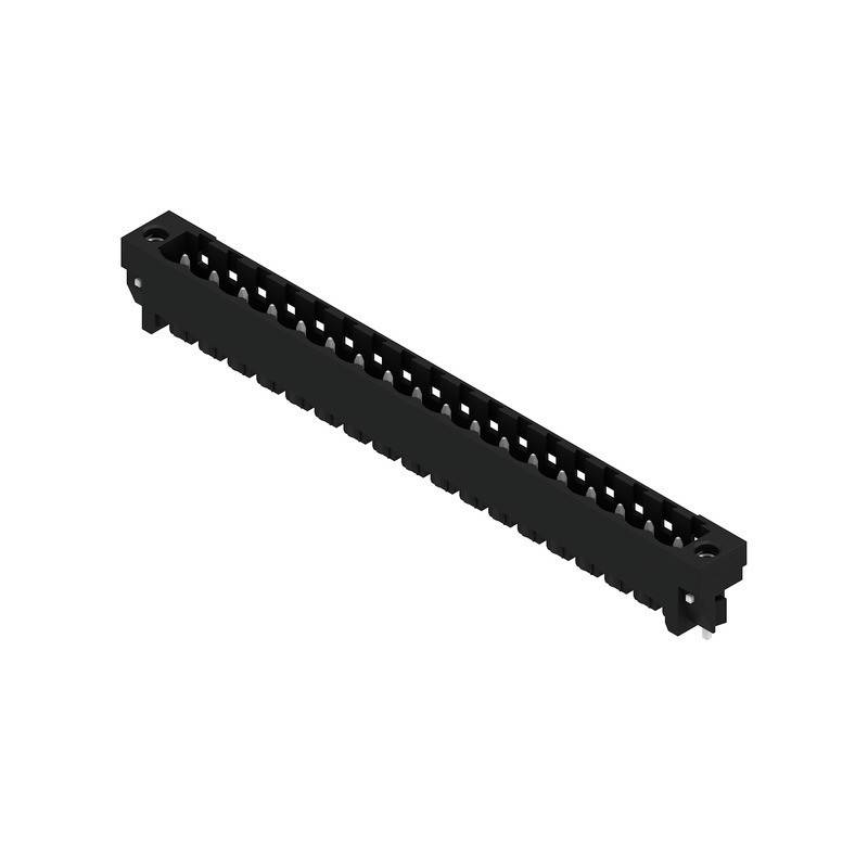 Ein schwarzer, 30-polig doppelreihiger 1,0 mm SMD-Buchsenleiste, der häufig in elektronischen Leiterplatten zur Verbindung von Komponenten verwendet wird.