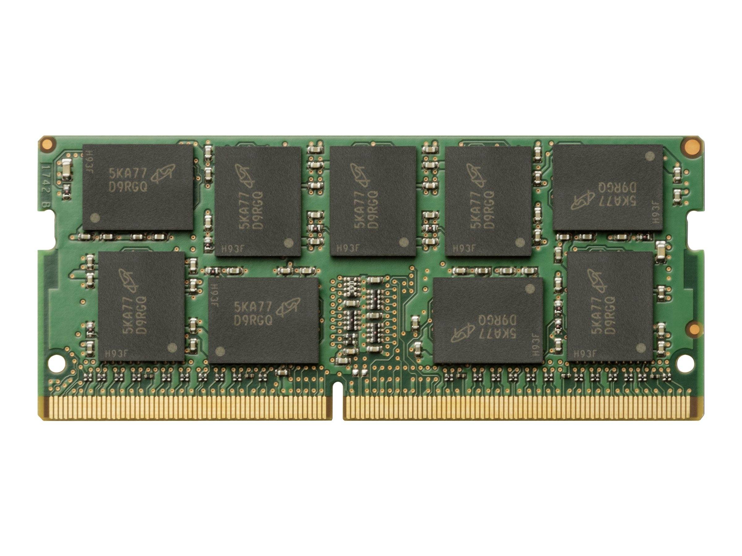 Computermodul für Arbeitsspeicher (RAM) mit mehreren Speicherbausteinen auf einer grünen Leiterplatte, vor weißem Hintergrund dargestellt.