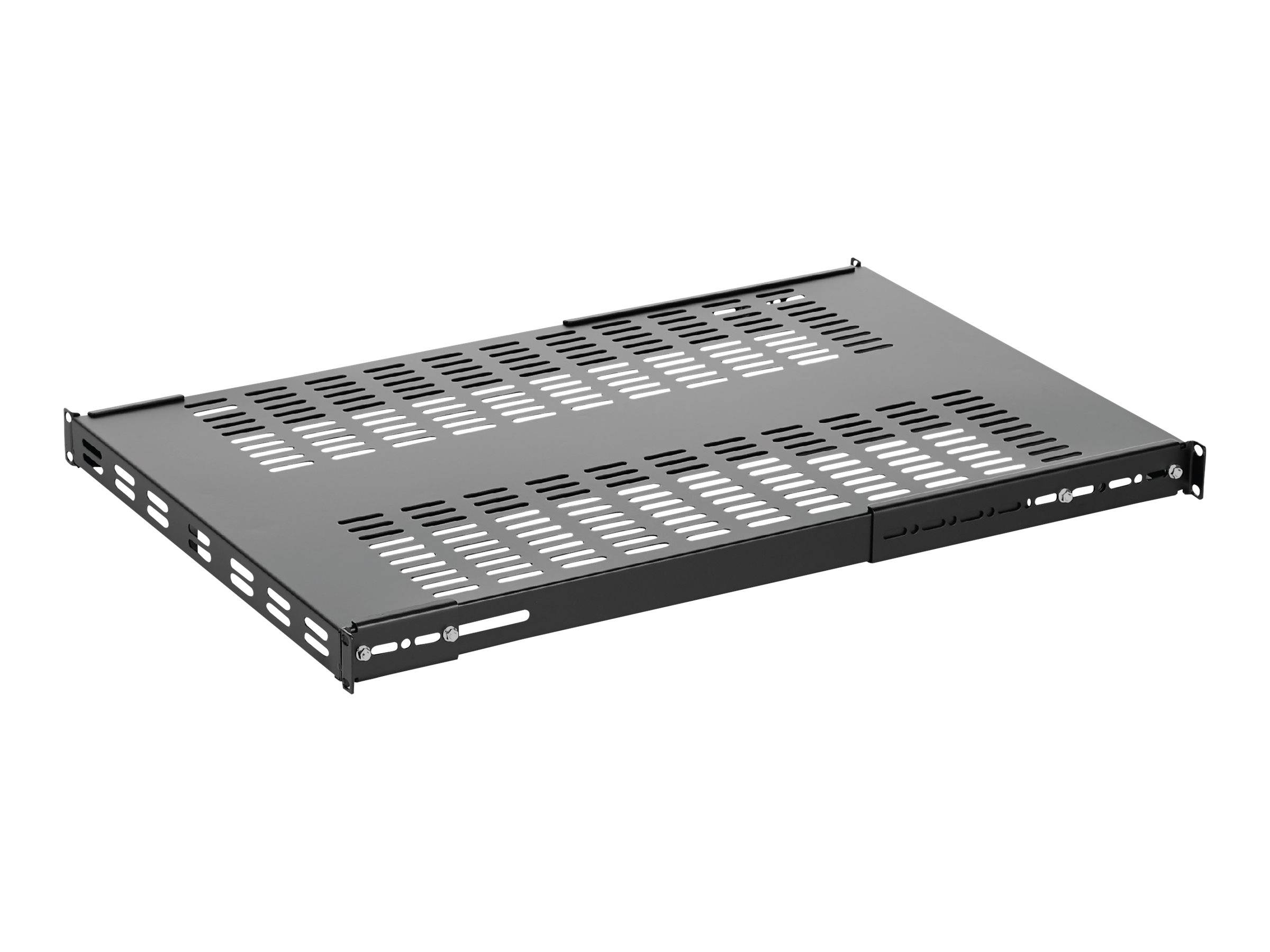 StarTech.com Server Rack Shelf - 1U - Adjustable Mount Depth - Heavy Duty - Rack - Regal - Schwarz - 1U - 48.3 cm (19")