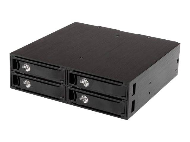 StarTech.com 4x Festplatten Wechselrahmen für 2,5 Zoll SATA / SAS Laufwerke - Mobile Rack Backplane für SATA II und III