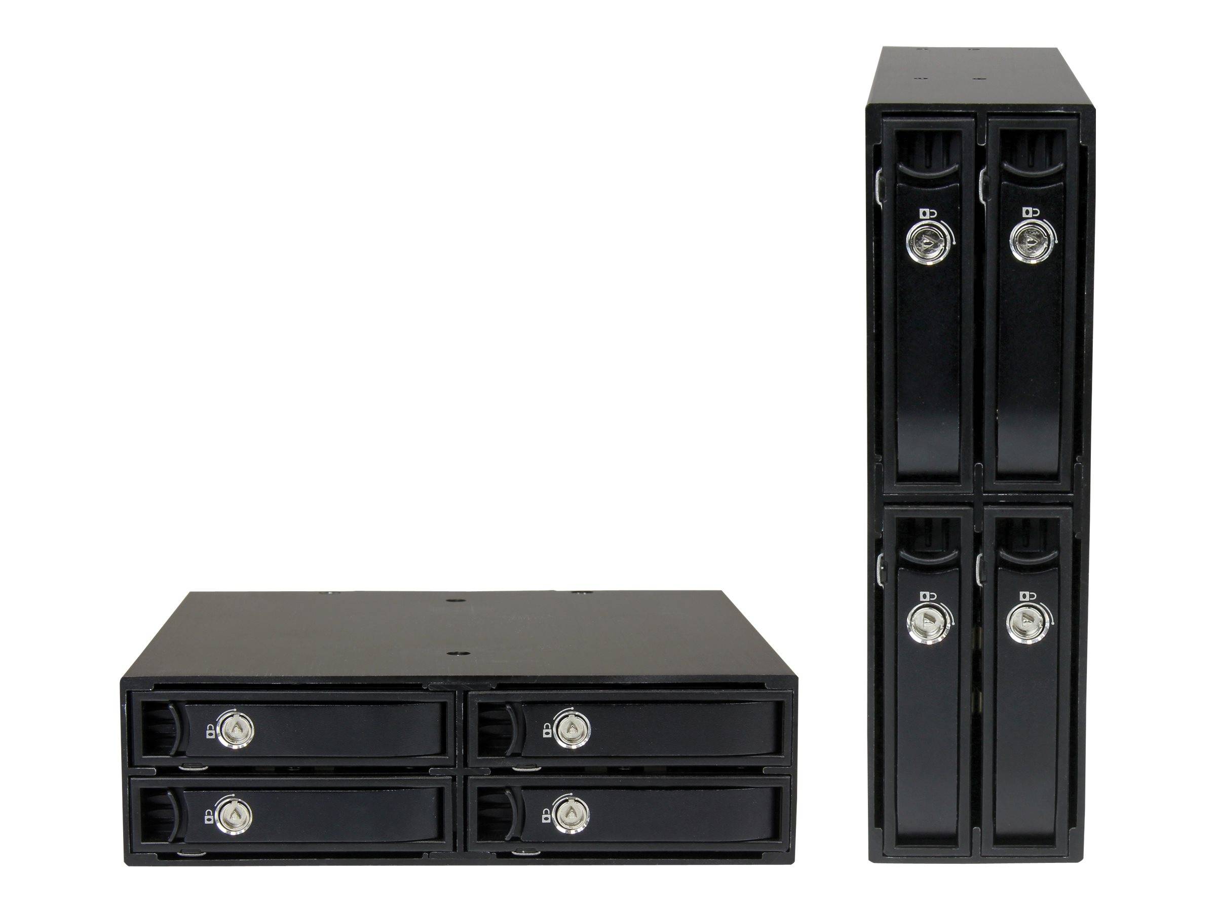 StarTech.com 4x Festplatten Wechselrahmen für 2,5 Zoll SATA / SAS Laufwerke - Mobile Rack Backplane für SATA II und III