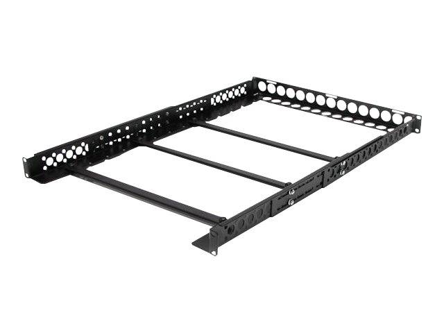 StarTech.com 1HE tiefenvestellbare 19 Zoll Server Rack Schienen - Universal Rack Schiene - Rack-Schiene - Schwarz - 1U -