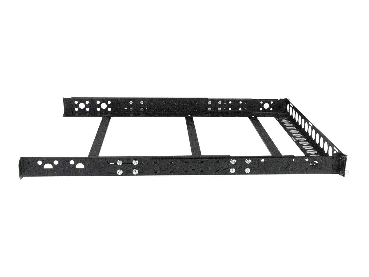 StarTech.com 1HE tiefenvestellbare 19 Zoll Server Rack Schienen - Universal Rack Schiene - Rack-Schiene - Schwarz - 1U - 48.3 cm (19")