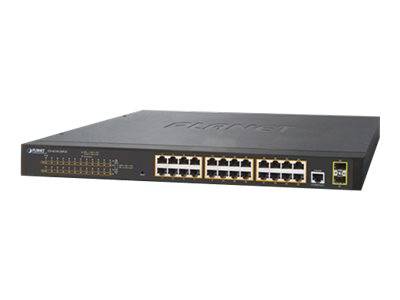 PLANET GS-4210-24P2S - Switch - managed - 24 x 10/100/1000 (PoE+)