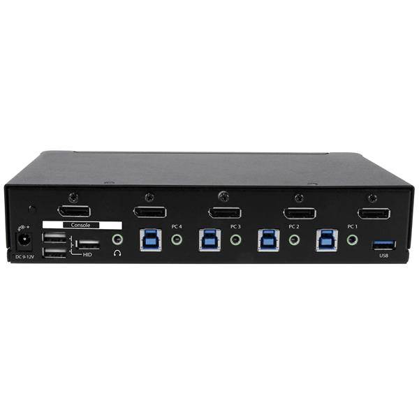 StarTech.com 4 Port DisplayPort KVM Switch - DP KVM Umschalter mit USB 3.0 Hub