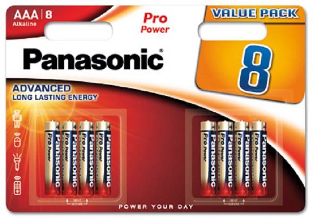 Panasonic AAA Micro Pro Power 1,5V Batterie 8er Blister