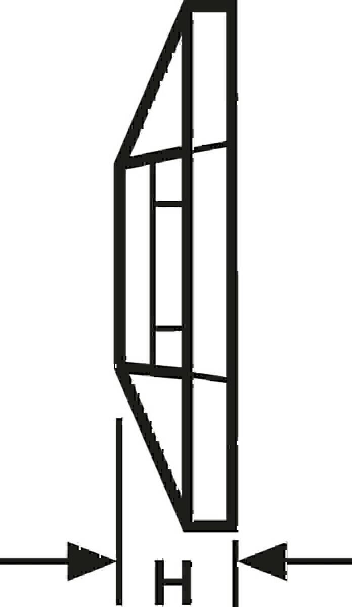„Die Zahl 9, dargestellt in einem geometrischen Designstil mit eckigen und geraden Linien.