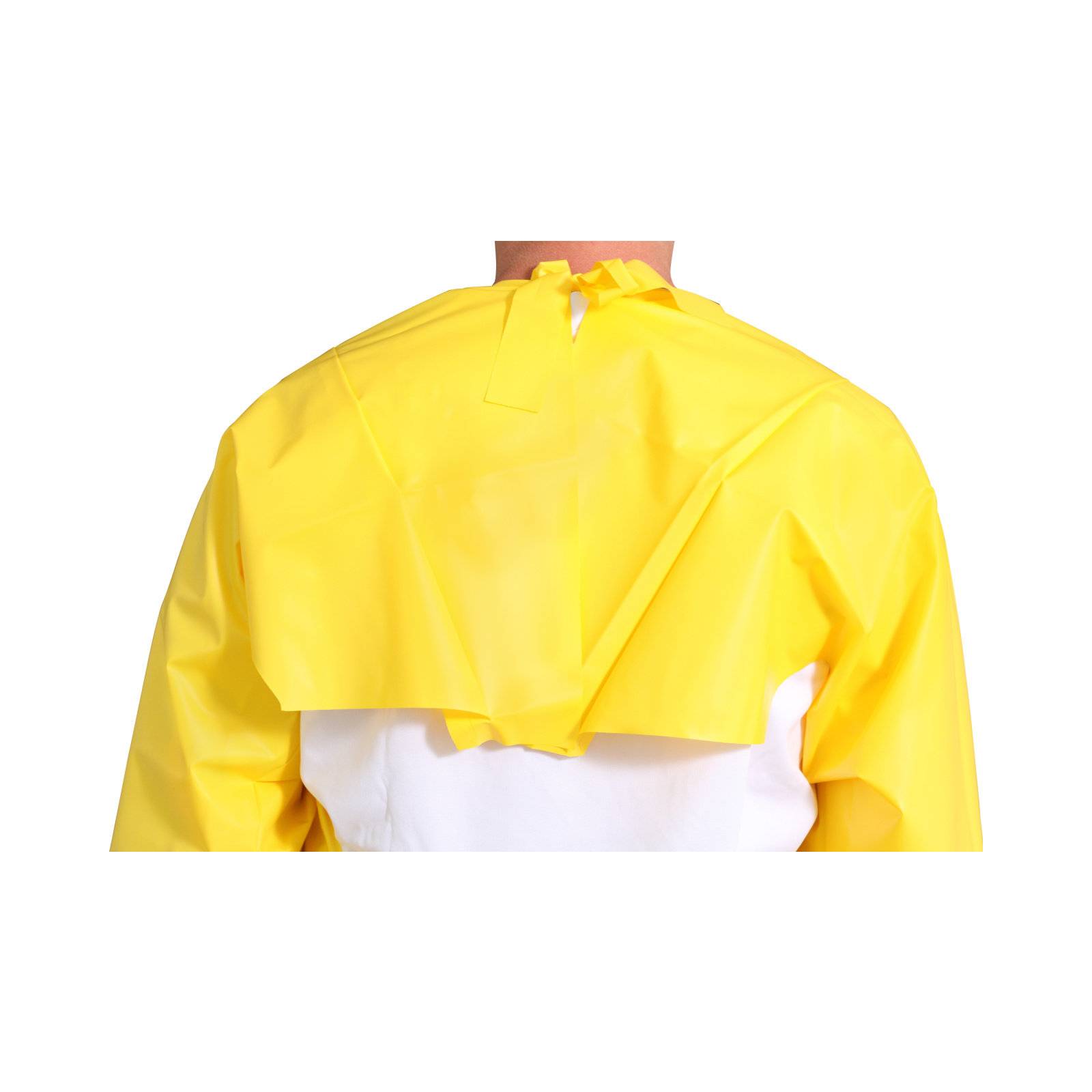 emissimo Mehrweg Schutzkittel MSK115OCG, Bindebänder, Gummibündchen, gelb,135x115 (Klinik Var.)