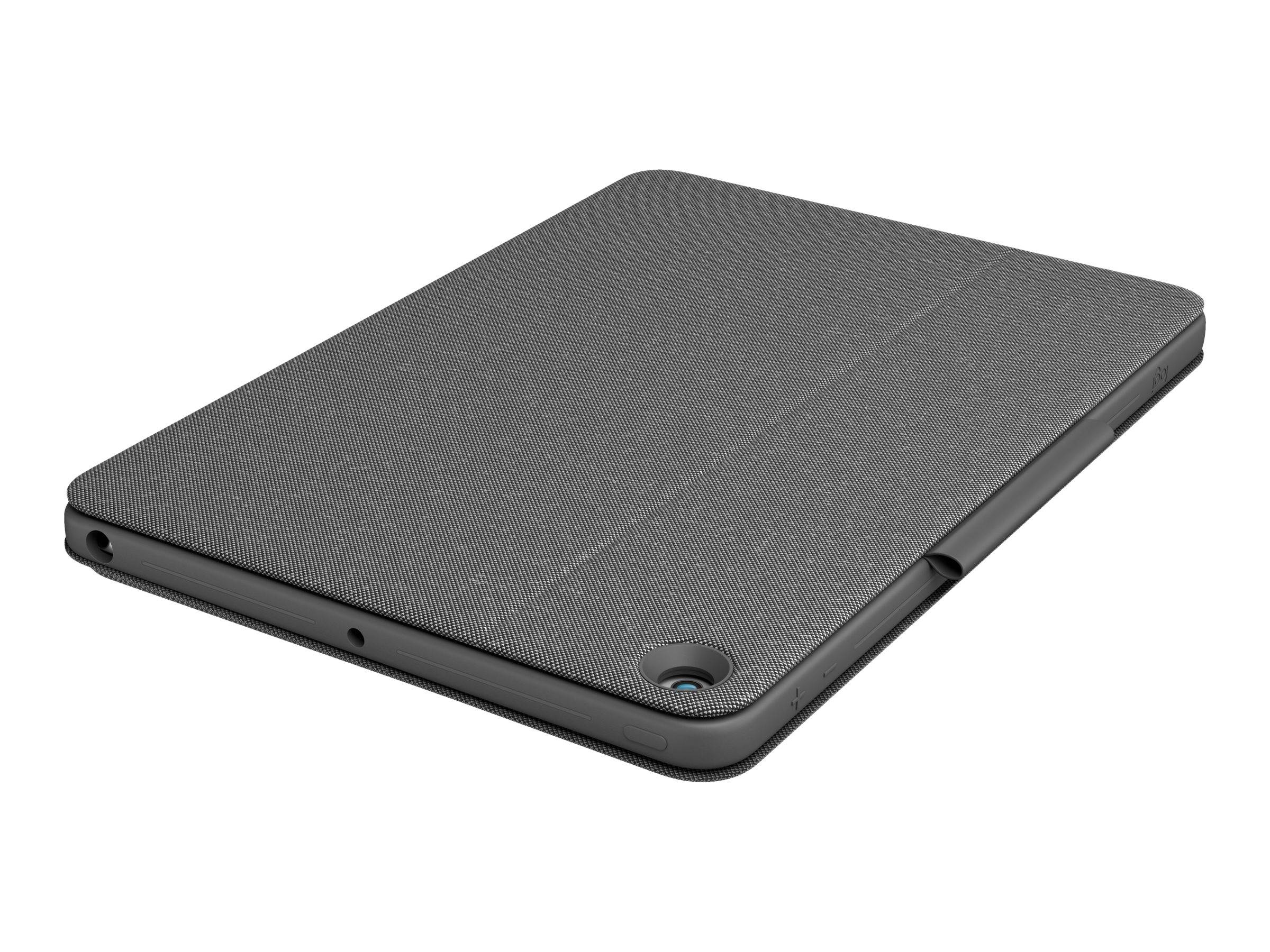 Logitech Combo Touch - Tastatur und Foliohülle - mit Trackpad - hintergrundbeleuchtet - Apple Smart connector - QWERTY - GB - Graphite - für Apple