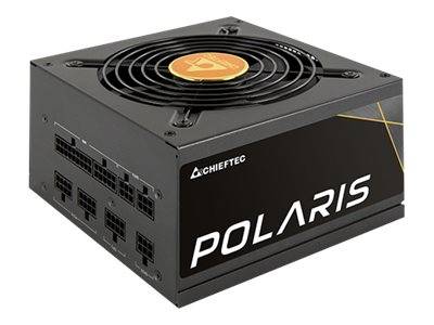 Schwarzes Computernetzteil mit einem oberen Kühlventilator und 