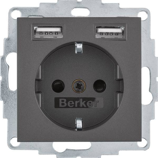 Berker Steckdose SCHUKO/USB 48031606