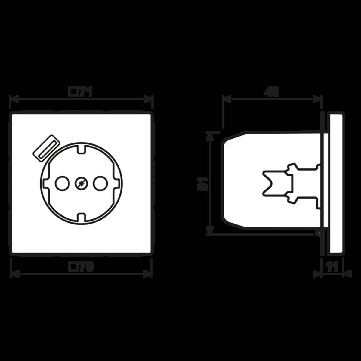 Jung SCHUKO Steckdose LS 1520-18 A WW