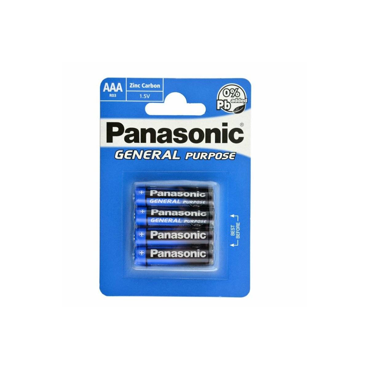 Batterie Panasonic Plus (4) R3 AAA Micro-Blister