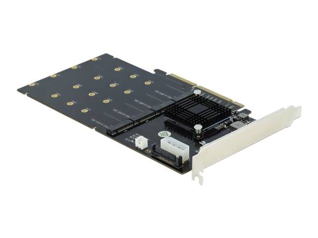 DeLOCK PCI Express x8/x16 Card > 4 x internal NVMe M.2 Key M