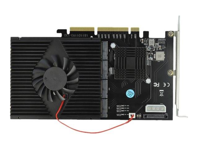 DeLOCK PCI Express x8/x16 Card > 4 x internal NVMe M.2 Key M